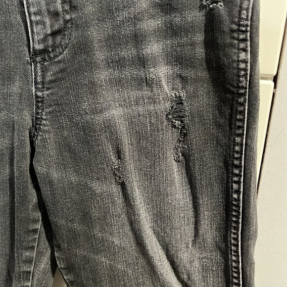 Lucky Brand black wash jeans distressed size 0 x 25. the high-rise tomboy. - Picture 2 of 9